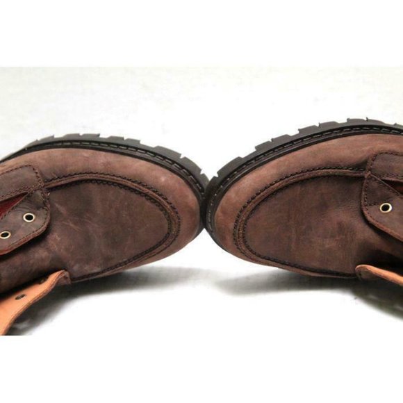 HUNTER henson heeled boots lace up leather sz 8 - Picture 5 of 12